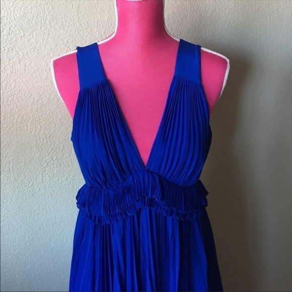 Rebecca Taylor Empire Waist Pleated Chiffon Dress Formal Evening Prom Wedding 8 - Picture 5 of 9